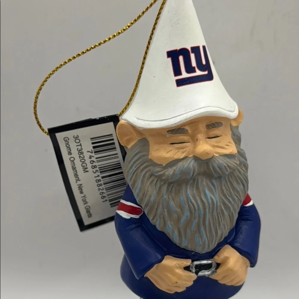 NFL NY GIANTS Team Gnome Ornament - Blue and White